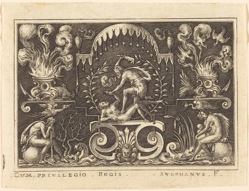 Death of Abel by Etienne Delaune, print, 1519-1583