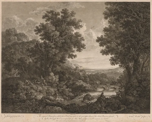Landscape by William Woollett, print, 1763
