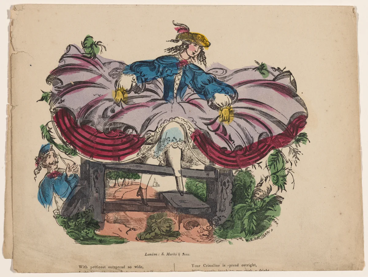 Comic Valentine (Crinoline) by William Henry Harrison, other, 1835-1845