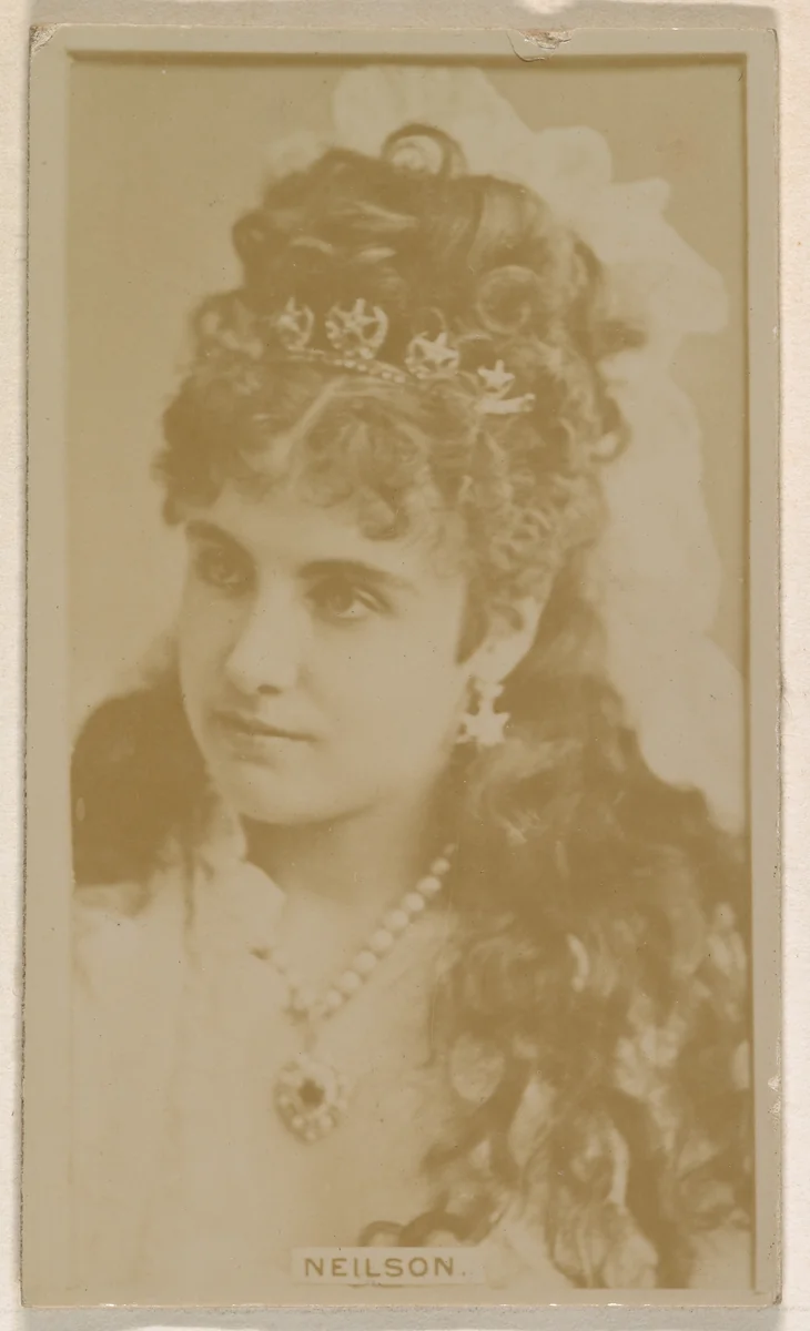Miss Neilson, from the Actresses series (N245) issued by Kinney Brothers to promote Sweet Caporal Cigarettes by Kinney Brothers Tobacco Company, photograph, 1890