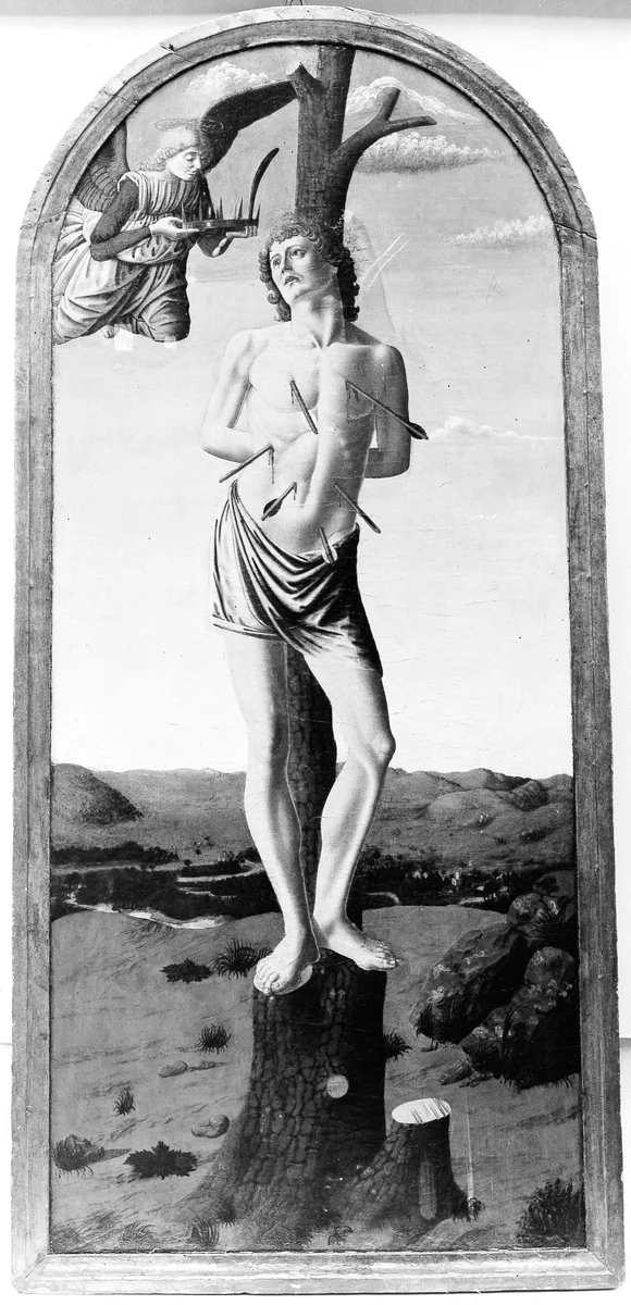 Saint Sebastian by Francesco Botticini, painting, 1466-1497