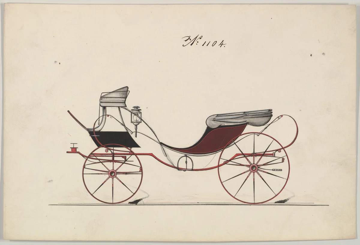Victoria #1104 by Brewster & Co., drawing, 1870