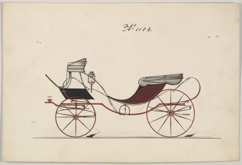 Victoria #1104 by Brewster & Co., drawing, 1870