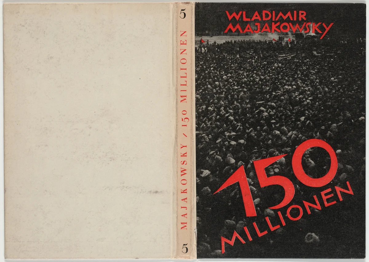 150 Million by Wladimir Majakowsky by John Heartfield, design, 1924