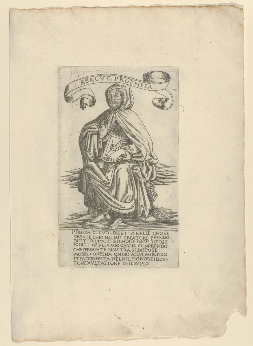 The Prophet Habakkuk, from Prophets and Sibyls by Francesco Rosselli, print, 1480-1490