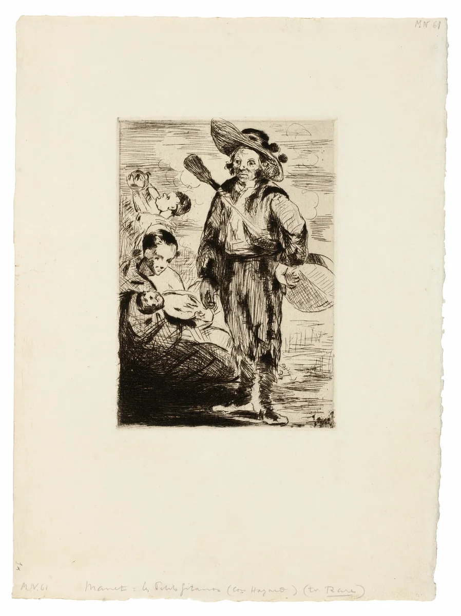 The Little Gypsies by Édouard Manet, print, 1861-1862