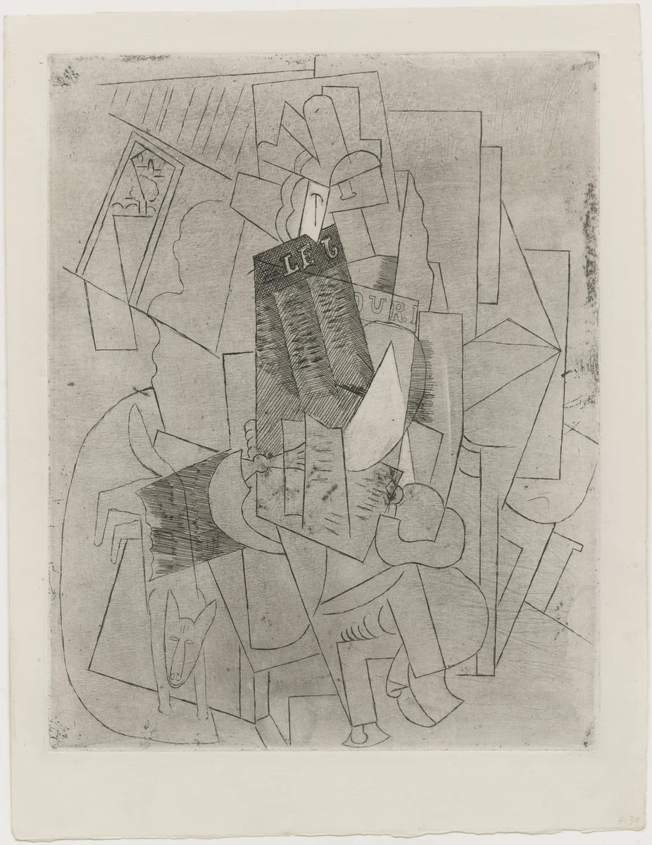 Man with Dog (L'Homme au chien) by Pablo Picasso, print, 1915