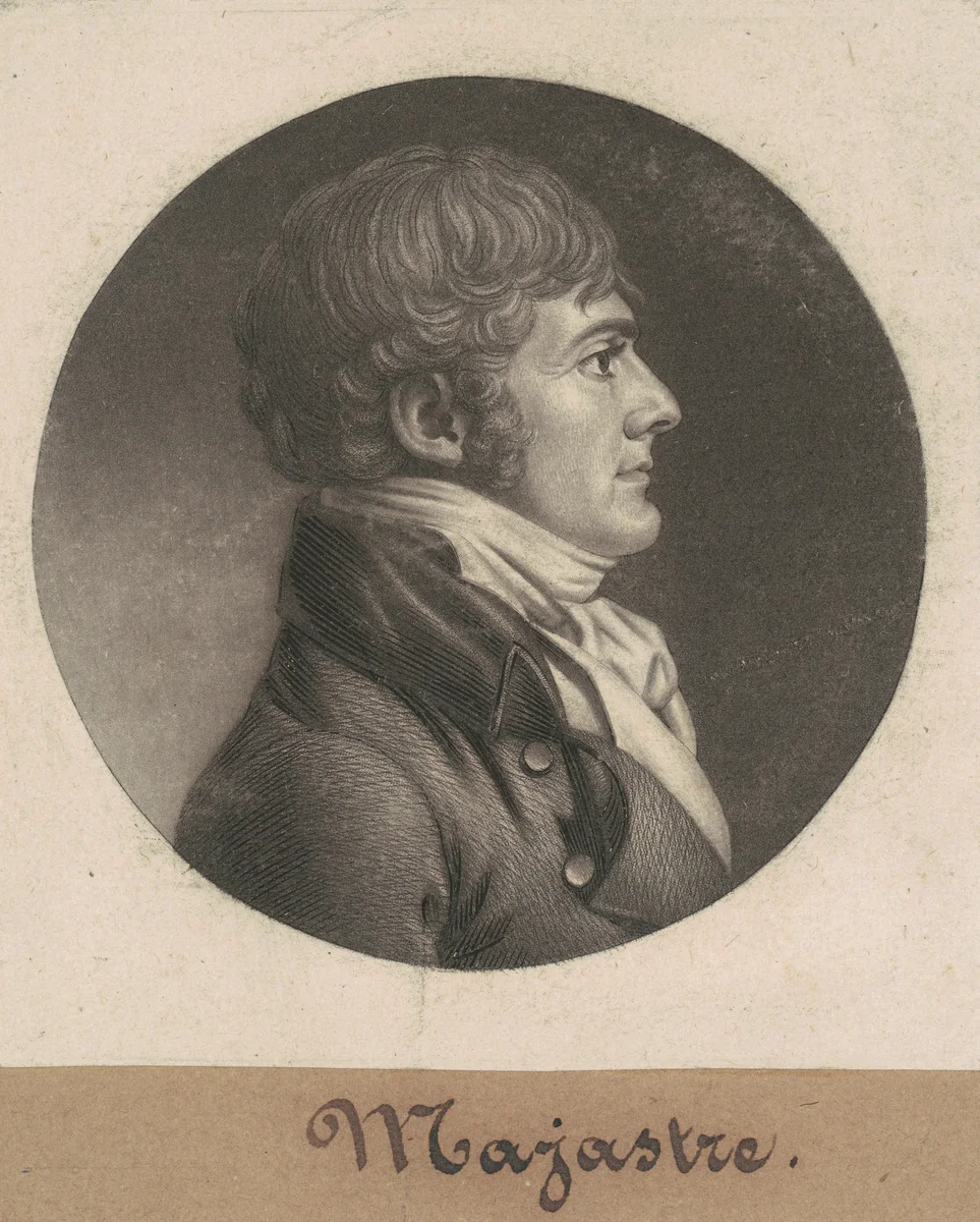 Majastre by Charles B. J. Févret de Saint-Mémin, print, 1807