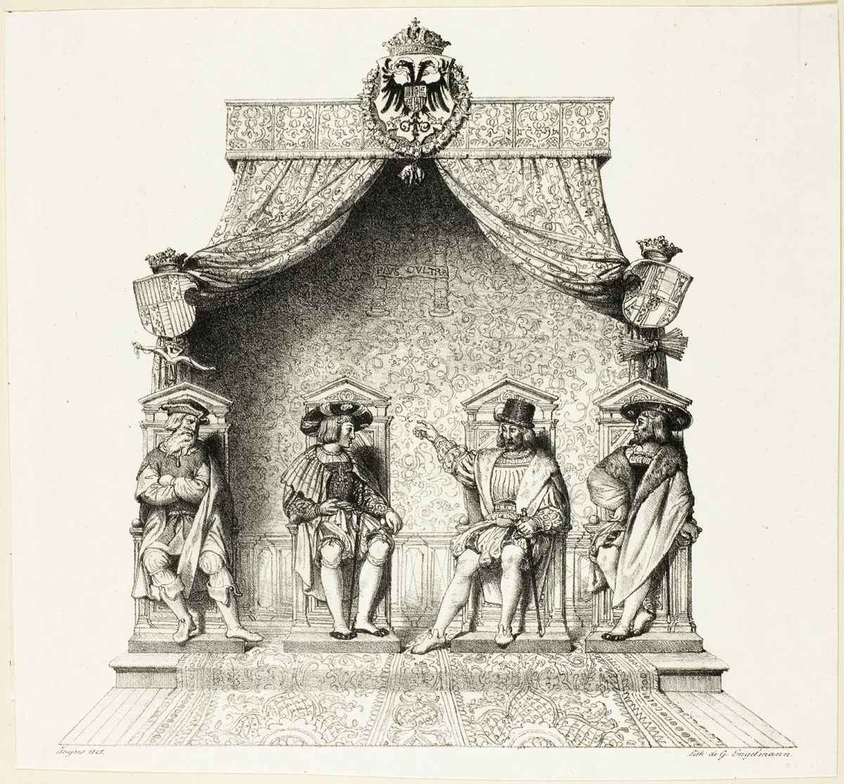 The Four Magistrates of Besançon by Jean-Auguste-Dominique Ingres, print, 1825