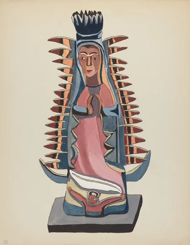 Plate 31: Our Lady of Guadalupe: From Portfolio "Spanish Colonial Designs of New Mexico" by American 20th Century, index of american design, 1935-1942