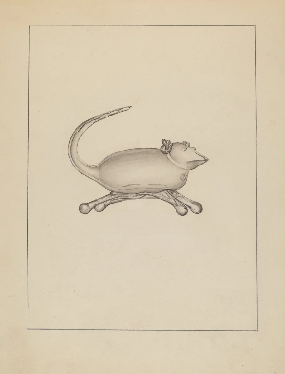 Glass Mouse by American 20th Century, index of american design, 1935-1942