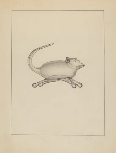 Glass Mouse by American 20th Century, index of american design, 1935-1942