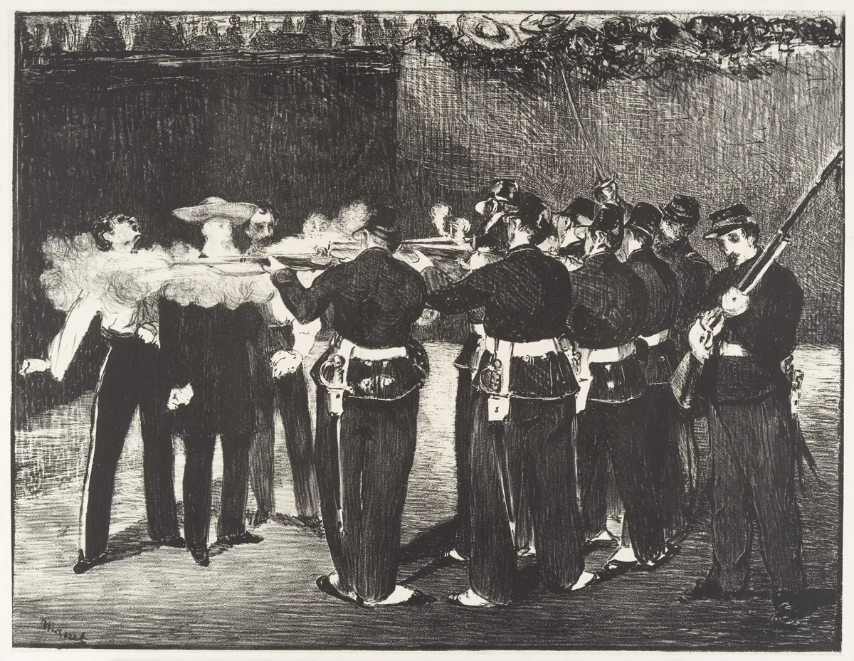 The Execution of Maximilian by Edouard Manet, print, 1868-1884