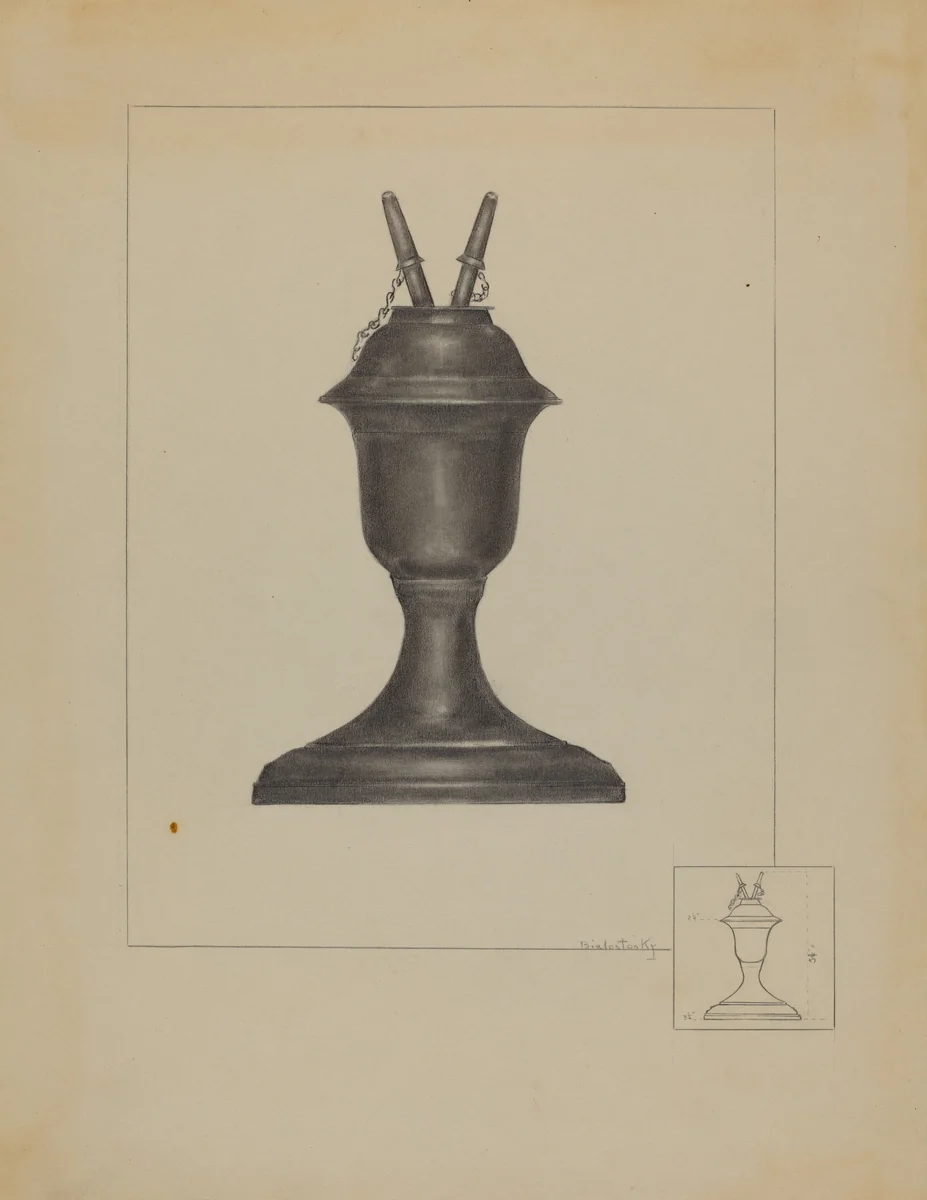 Lamp by Ruth Bialostosky, index of american design, 1936