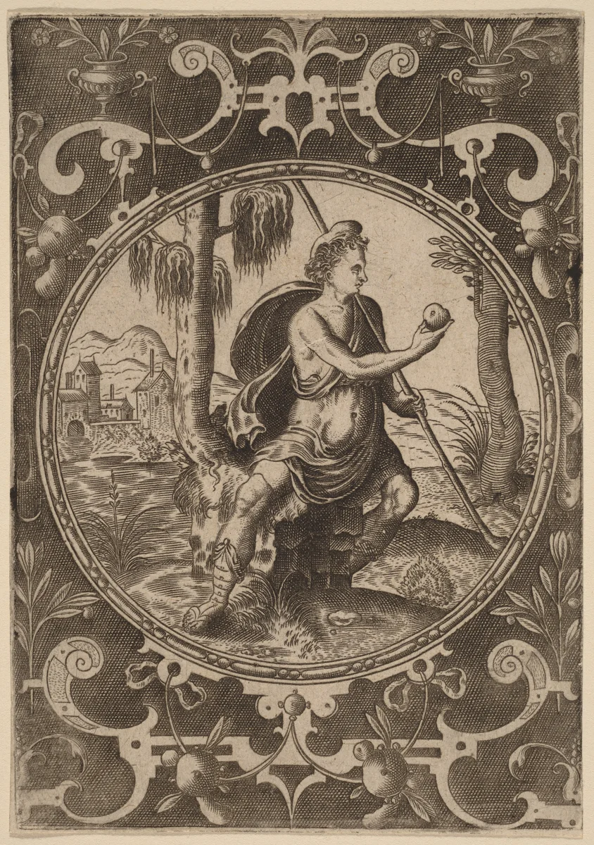 Paris with the Apple by Abraham de Bruyn, print, 1540-1587