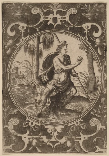 Paris with the Apple by Abraham de Bruyn, print, 1540-1587