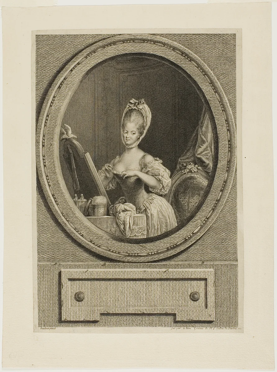 Her Size is so Ravishing by Pierre Adrien Le Beau, print, 1776