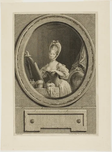 Her Size is so Ravishing by Pierre Adrien Le Beau, print, 1776