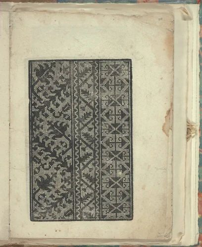 Opera Nova Universali intitulata Corona di racammi, page 24 (recto) by Giovanni Andrea Vavassore, book, 1530