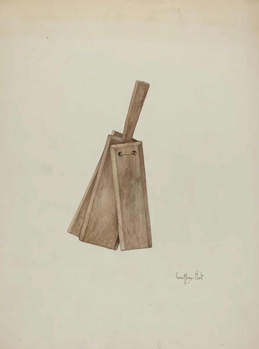 Clapper by Geoffrey Holt, index of american design, 1935-1942