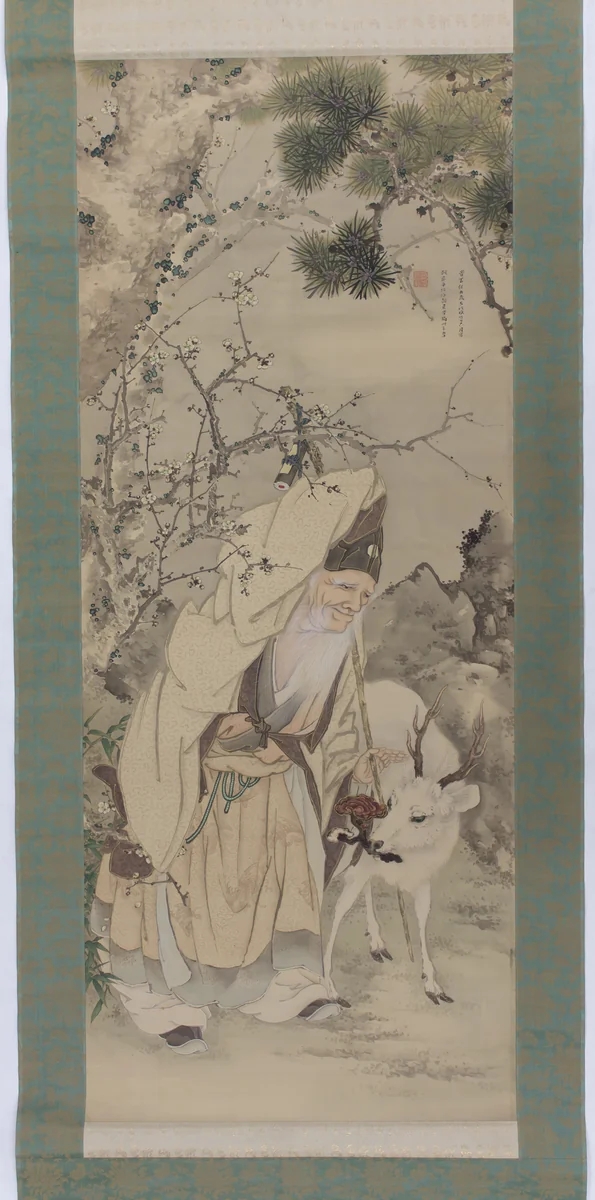 Jurōjin by Gan Ku, painting, 1838