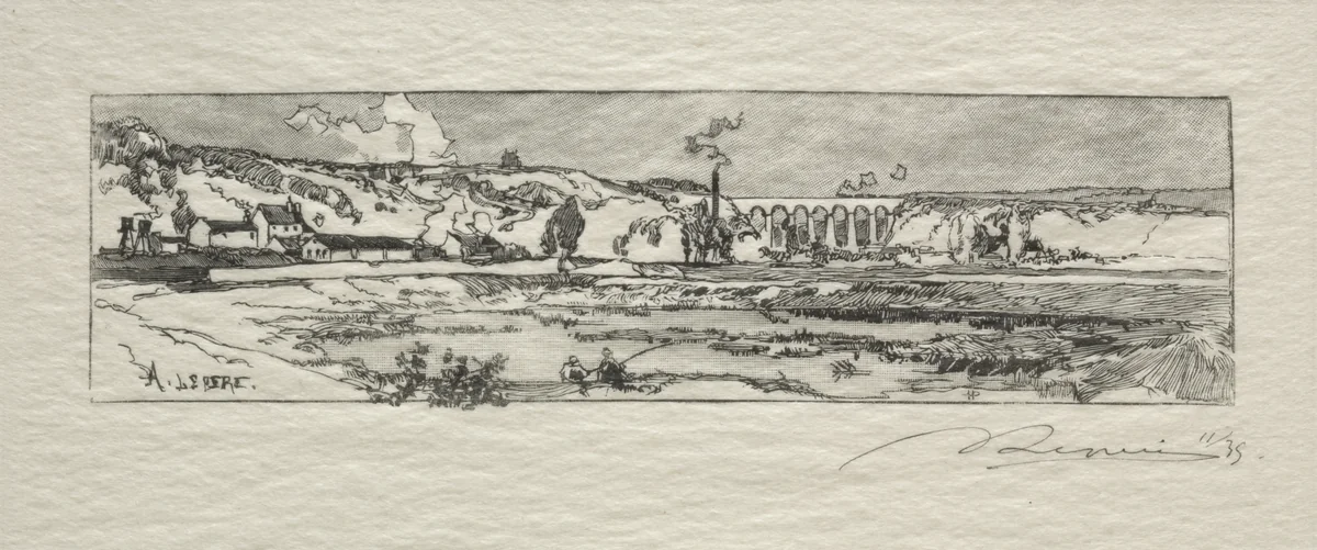 Etang d'Issy les Moulineaux by Auguste Louis Lepère, print, 1870-1918