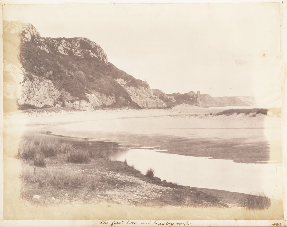 The Great Torr and Crawley Rocks by John Dillwyn Llewelyn, photograph, 1853-1856
