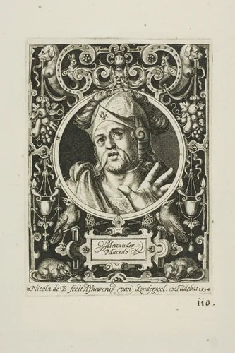 Alexander the Great, plate two from The Nine Worthies by Nicolaes de Bruyn, print, 1594
