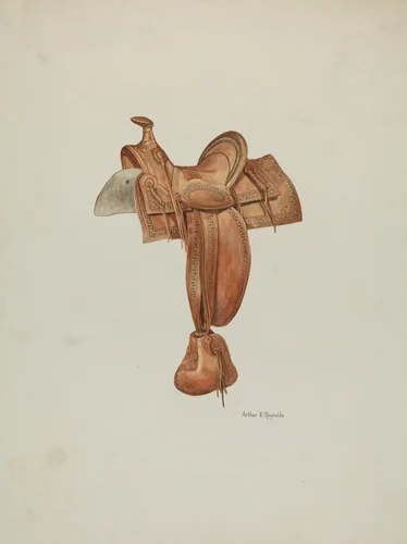 Saddle by Arthur P. Reynolds, index of american design, 1940