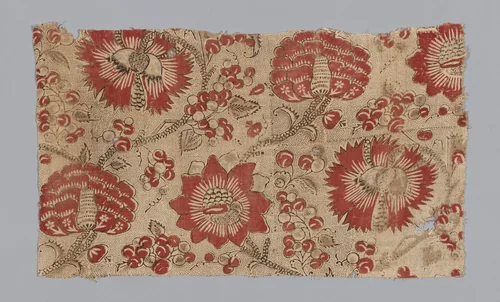 Panel by France, Bordeaux or Nantes, textile, 1760-1780