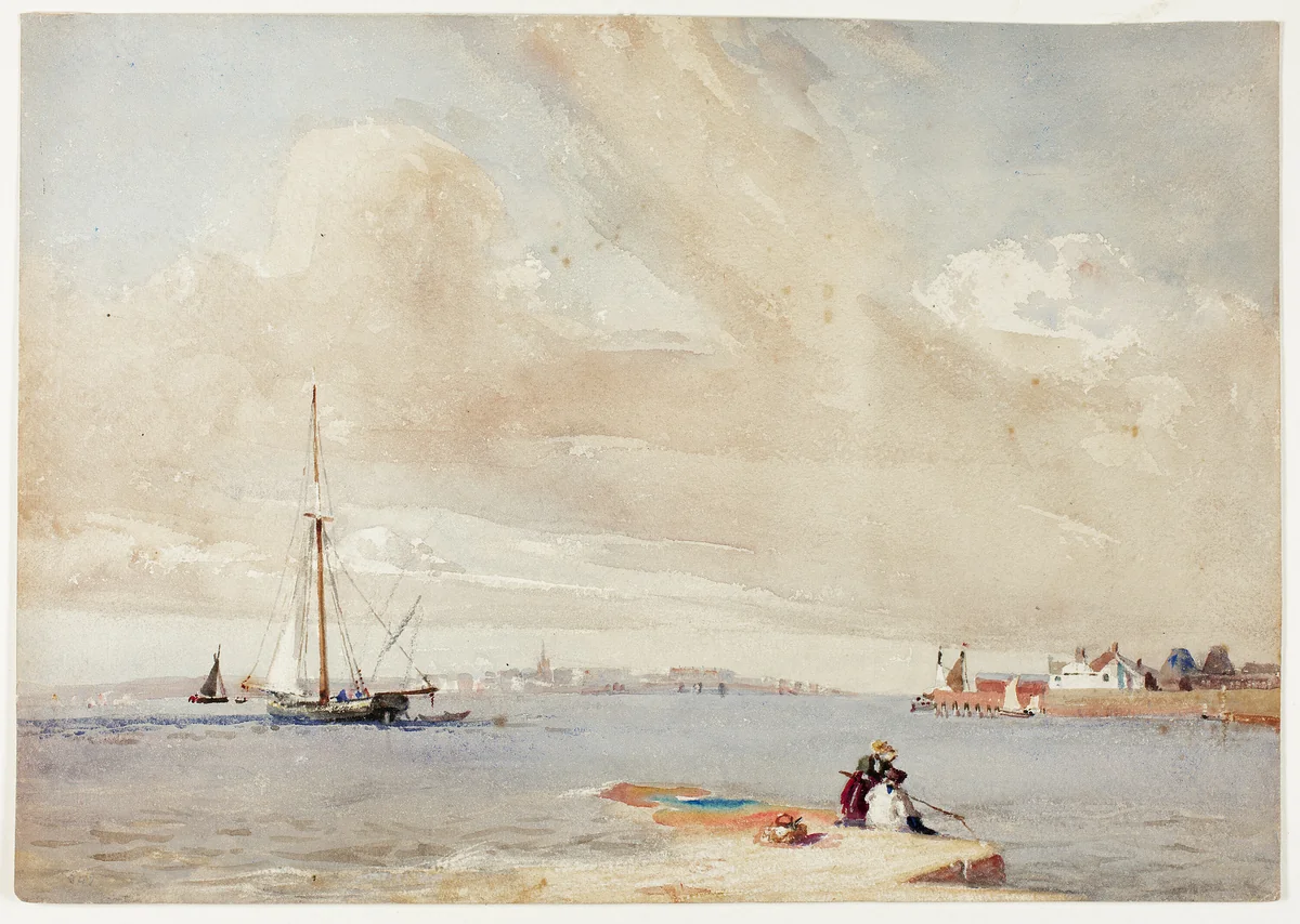 Birkenhead from Herculaneum Potteries by Eliot Thomas Yorke, painting, 1834-1885