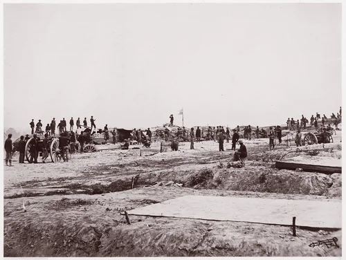 Outer Confederate Line at Petersburg. Captured by 18th Corps, June 15, 1864 by Timothy O'Sullivan, photograph, 1864