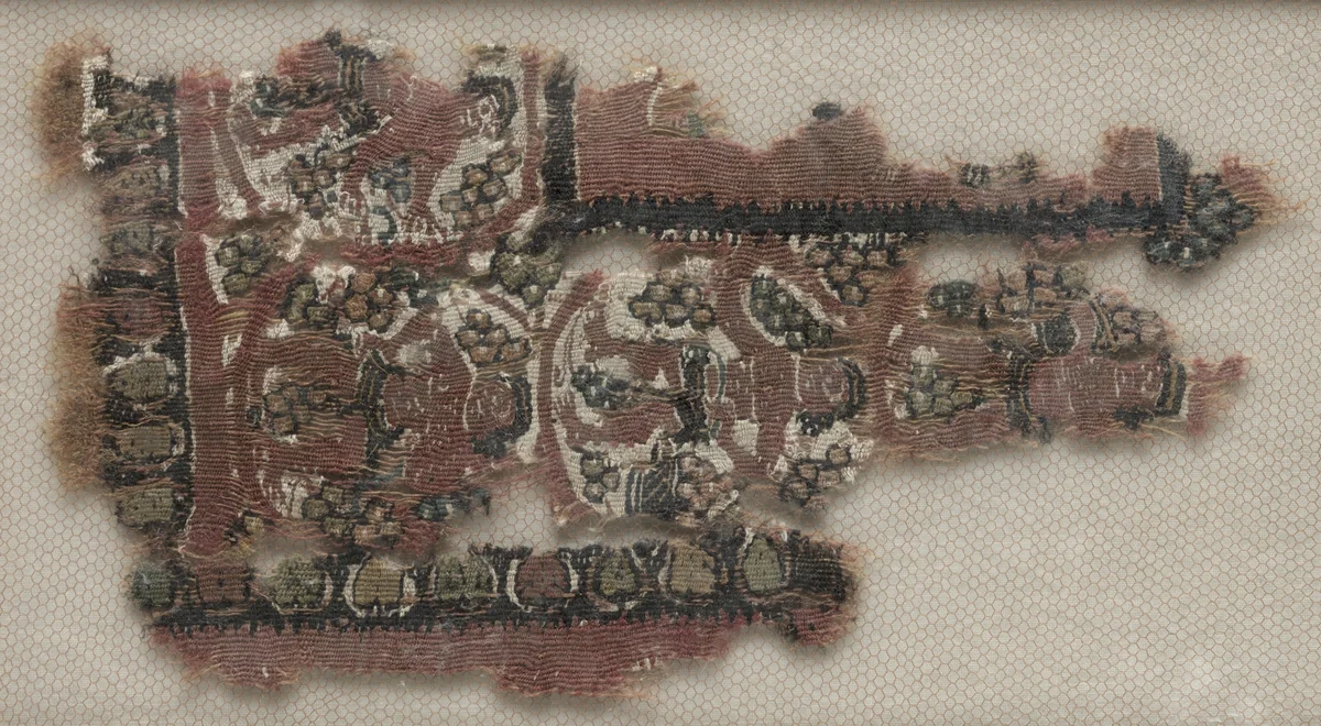 Fragment of the Corner of a Tunic by Unknown, textile, 400-699