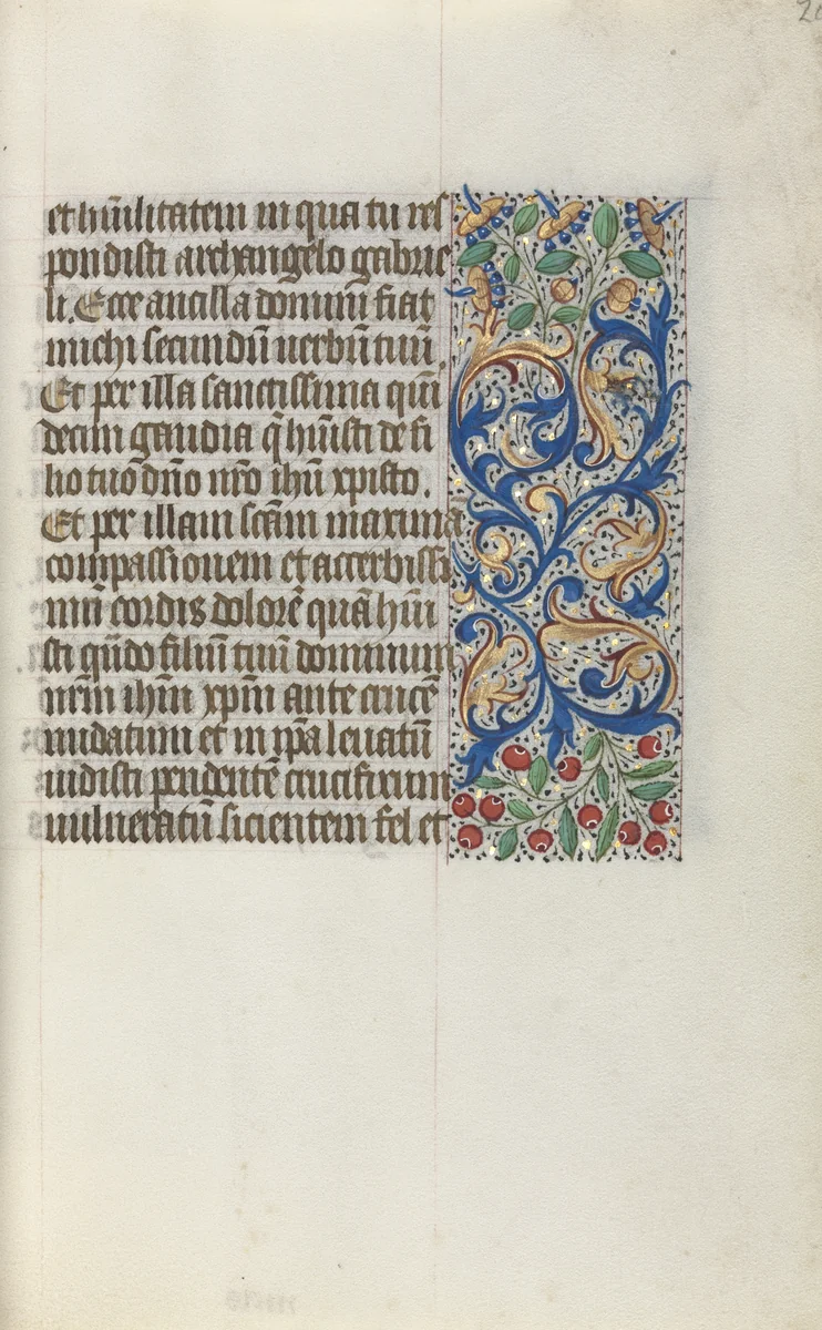 Book of Hours (Use of Rouen): fol. 20r by Master of the Geneva Latini, book, 1465-1475
