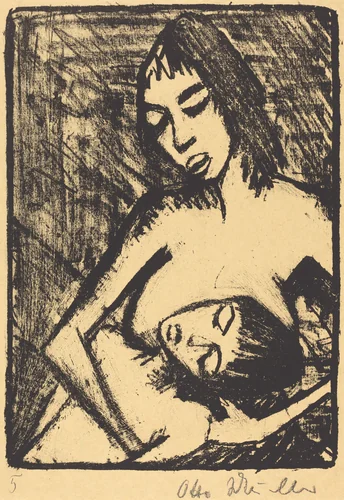 Mother and Child (Mutter und Kind) by Otto Mueller, print, 1920
