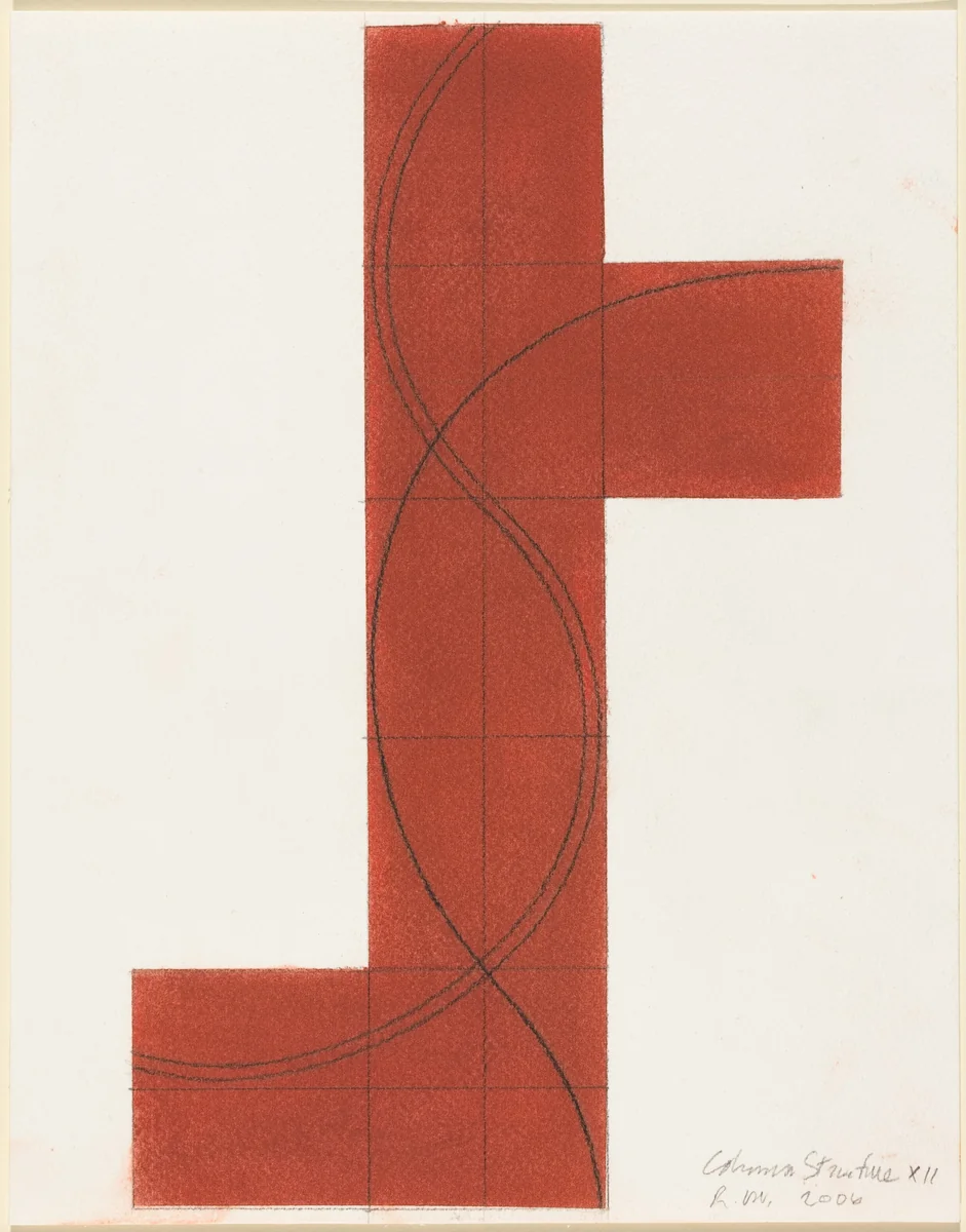 Column Structure XII by Robert Mangold, drawing, 2006