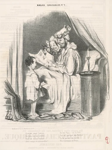 Ce matin avant l'aurore... by Honoré Daumier, print, 1839