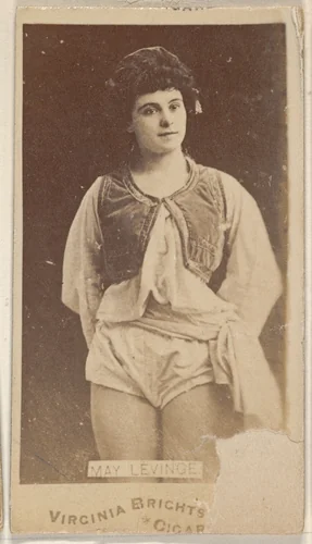 May Levinge, from the Actors and Actresses series (N45, Type 1) for Virginia Brights Cigarettes by Allen & Ginter, photograph, 1885-1891