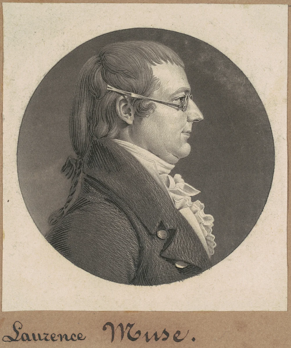 Lawrence Muse by Charles B. J. Févret de Saint-Mémin, print, 1808