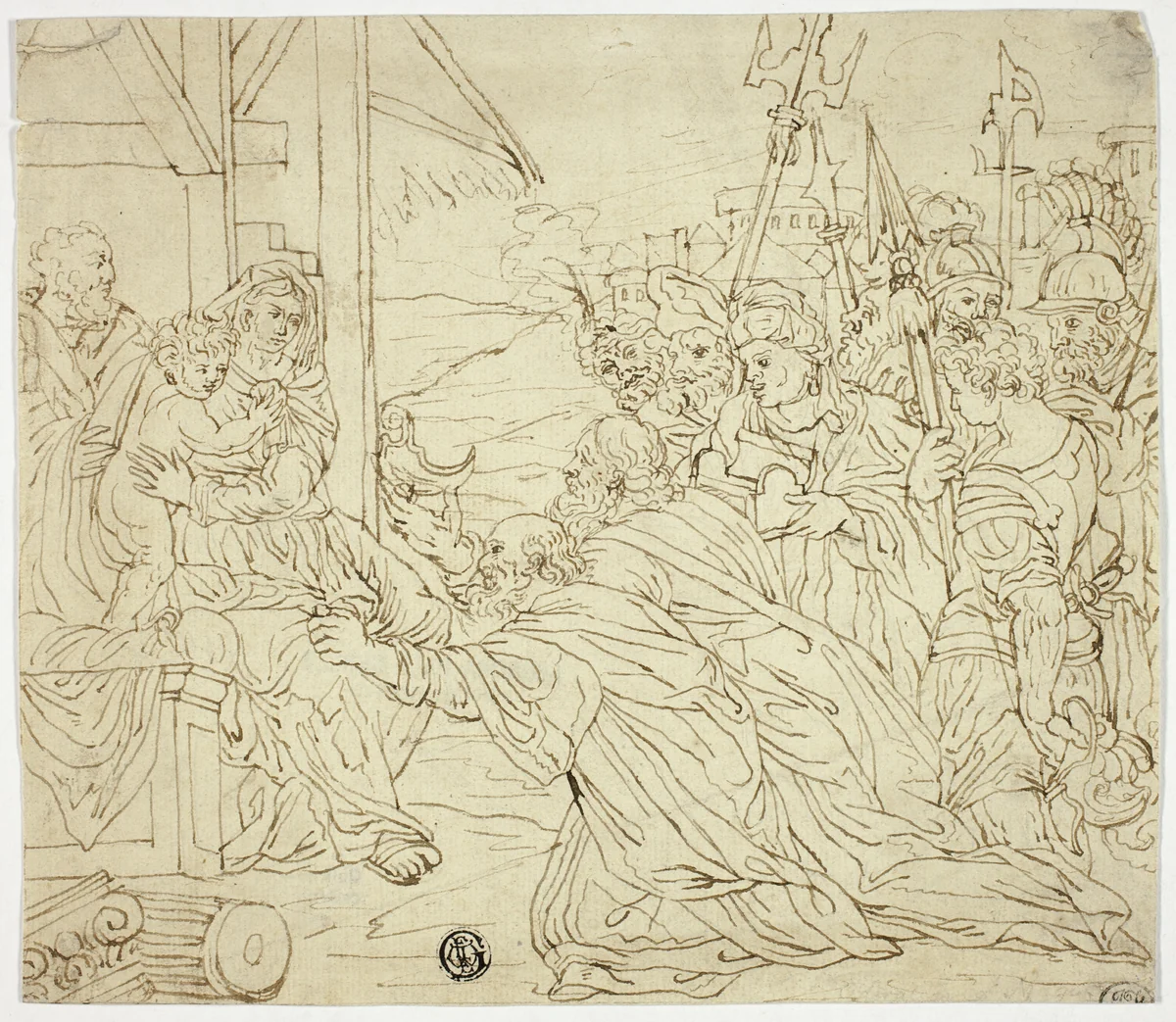 Adoration of the Magi by Unknown Artist, drawing, 1601-1799