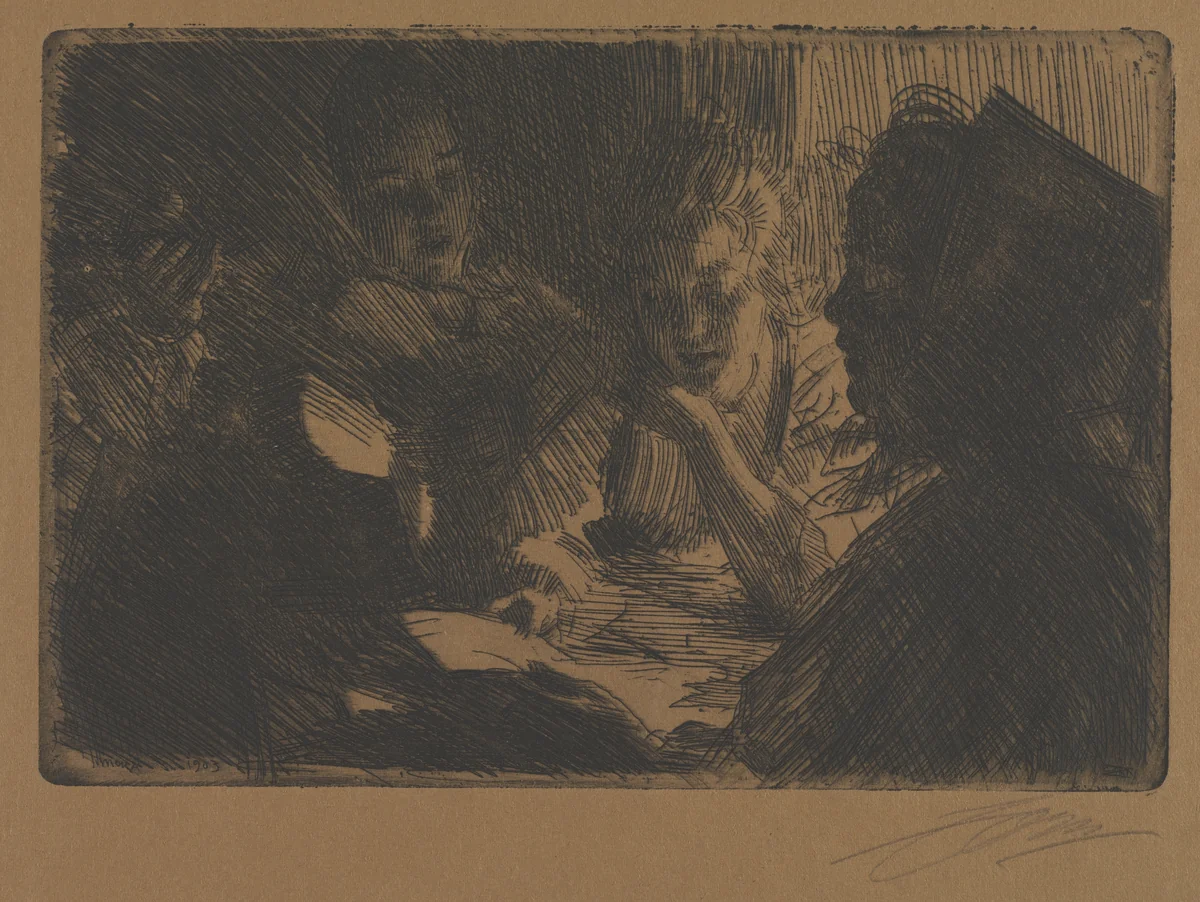 The New Ballad by Anders Zorn, print, 1903