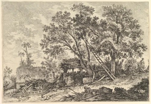 IIe: Vue de Fronville (Second View of Fronville) by William Wynne Ryland, print, 1747-1783