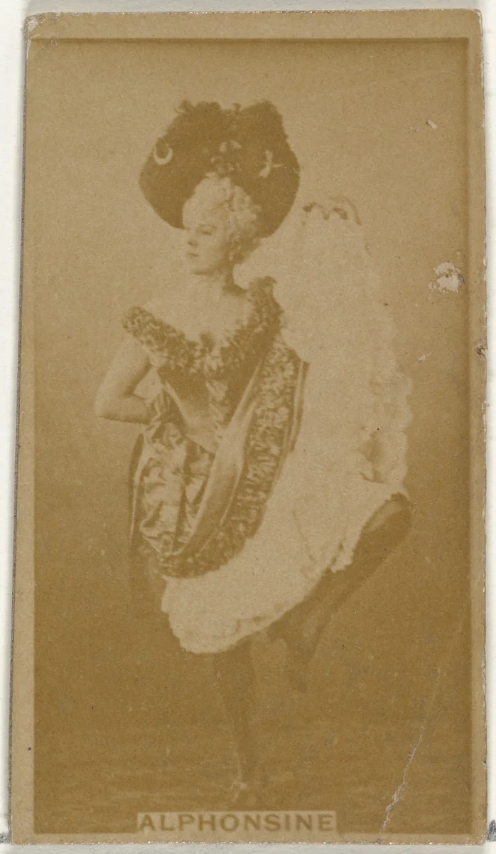 Alphonsine, from the Actors and Actresses series (N145-8) issued by Duke Sons & Co. to promote Duke Cigarettes by W. Duke, Sons & Co., photograph, 1890-1895