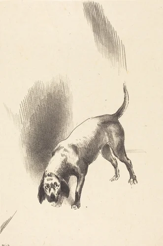 The Dog by Odilon Redon, print, 1896