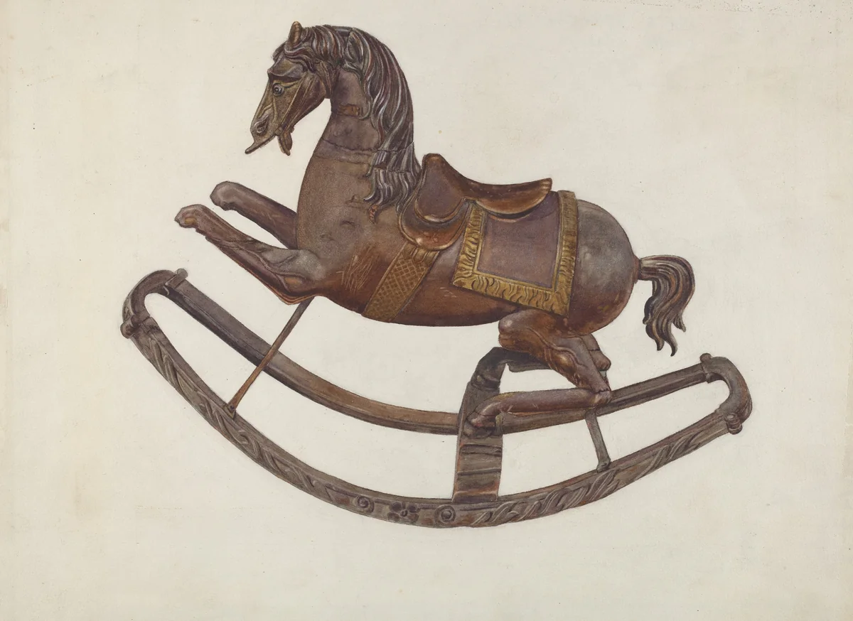 Rocking Horse by Lucille Chabot, index of american design, 1935-1942