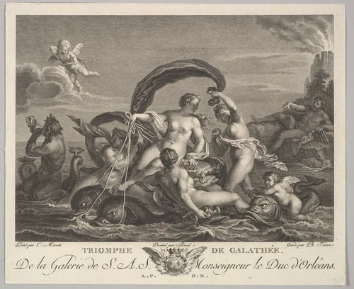 The Triumph of Galatea by Philippe Trière, print, 1756-1815