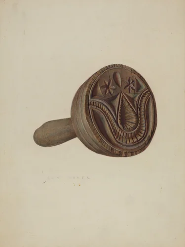 Pa. German Butter Mold by Roy Weber, index of american design, 1938