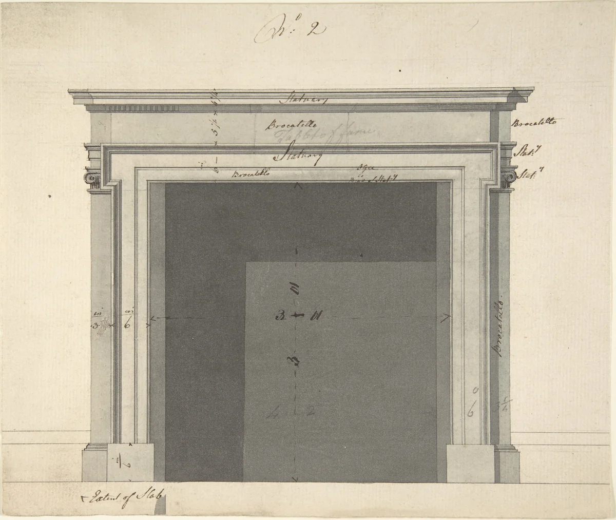 Design for a Chimneypiece by Sir William Chambers, drawing, 1740-1800