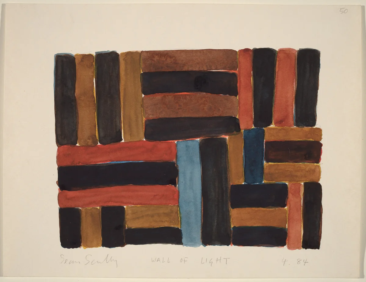 Wall of Light 4.84 by Sean Scully, drawing, 1984