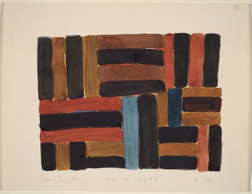 Wall of Light 4.84 by Sean Scully, drawing, 1984